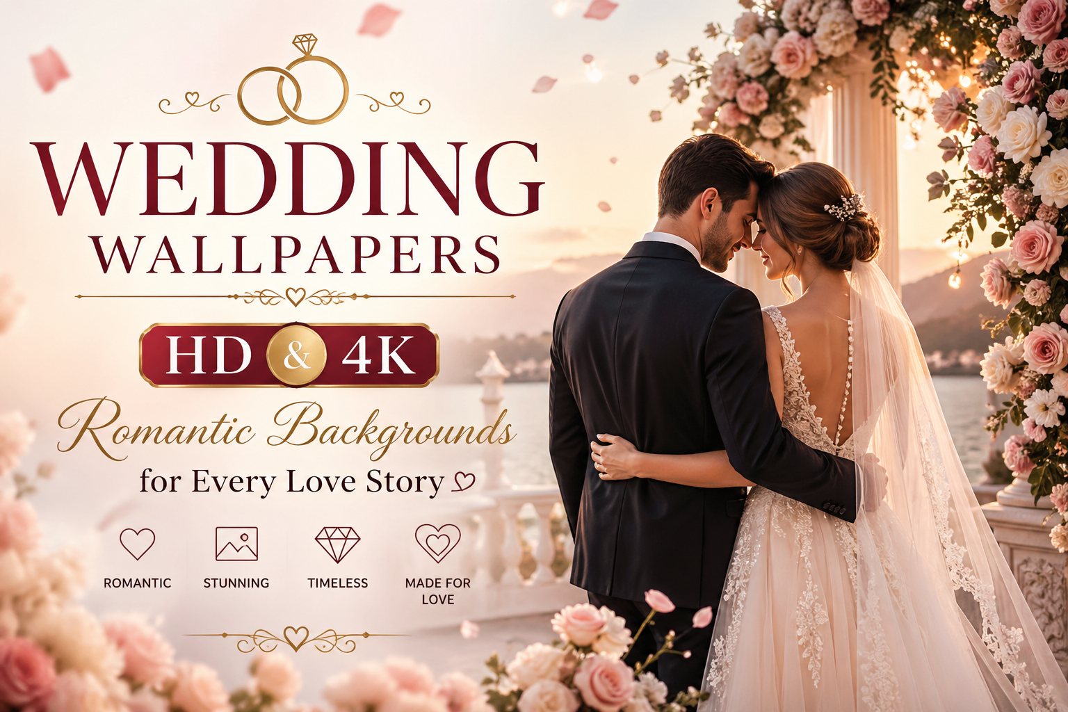 💍 Wedding Wallpapers HD & 4K – Romantic Backgrounds for Every Love Story
