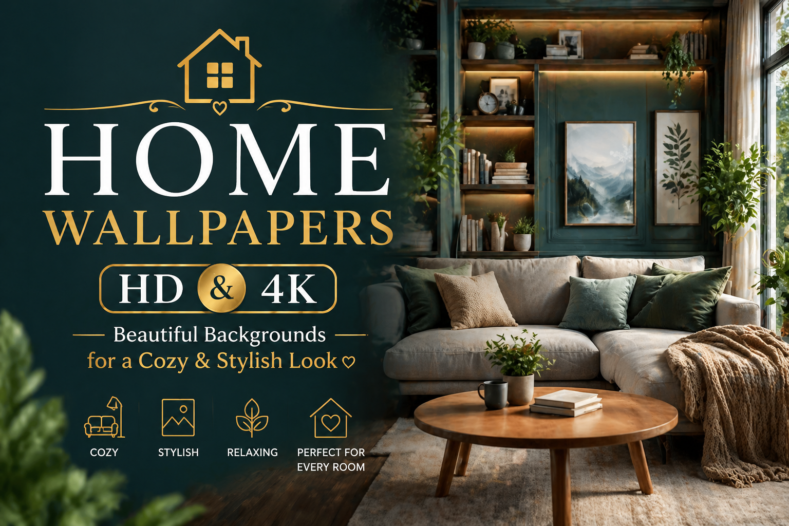 🏡 Home Wallpapers HD & 4K – Beautiful Backgrounds for a Cozy & Stylish Look