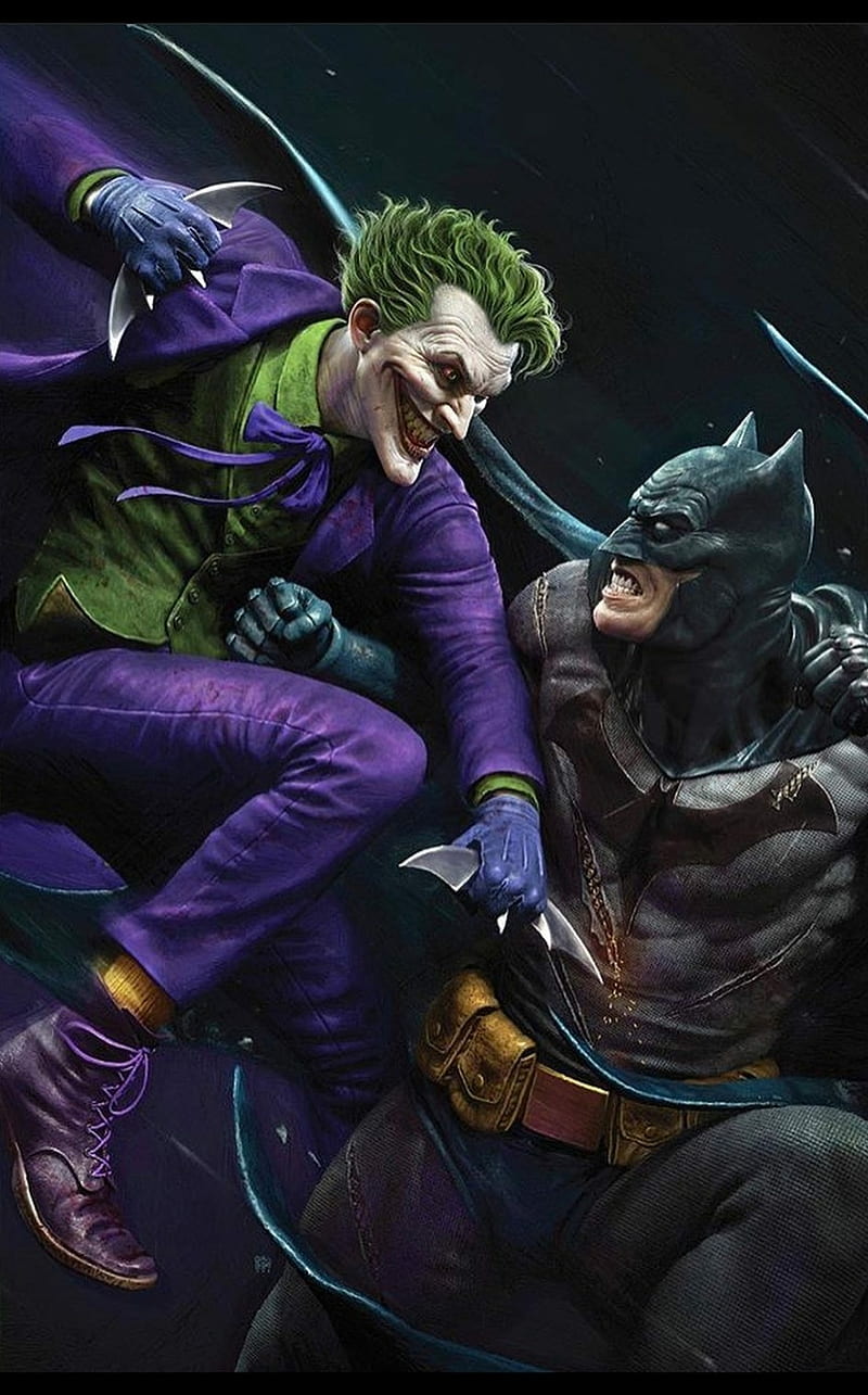 batman vs joker hd wallpaper