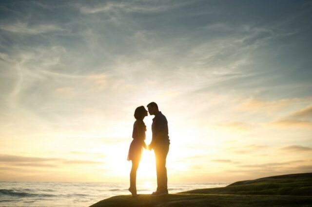 Photo by Cocodillaa.com silhouette of man and woman about to kiss