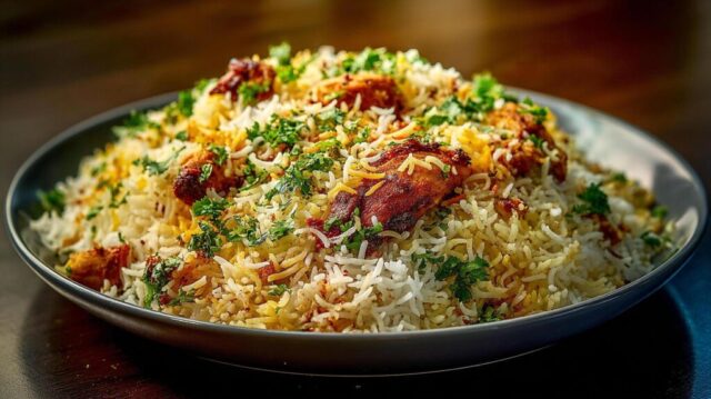 hot biryani plate wallpaper