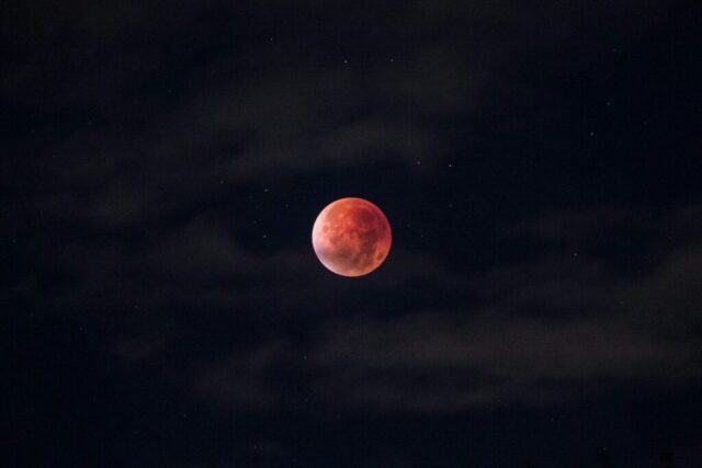 blood moon during night blood moon during night