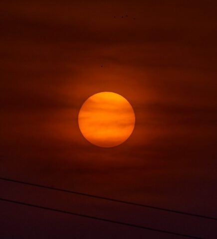 sun in the sky during sunset