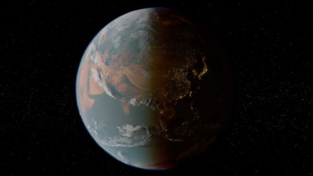 Photo by Cocodillaa.com Earth from space showing day and night sides.