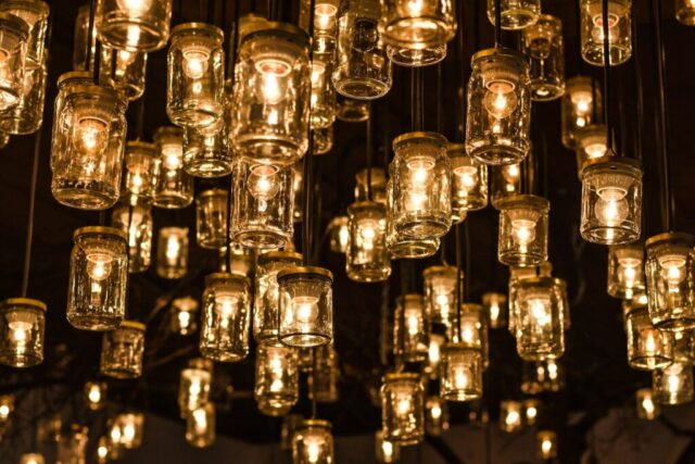 Photo by Cocodillaa.com orange pendant lights