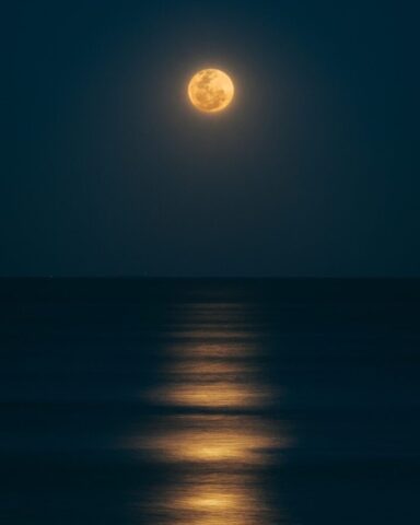 Photo by Cocodillaa.com sea under full moon