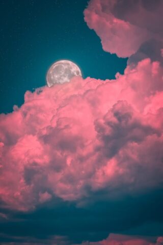 Photo by Cocodillaa.com white clouds and moon during night time