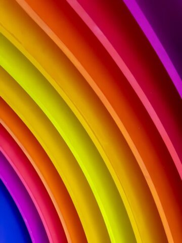 Photo by Cocodillaa.com purple, red, and yellow rainbow column