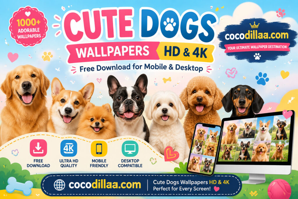 Cute Dogs Wallpapers HD & 4K – Free Download for Mobile & Desktop 🐶📱💻