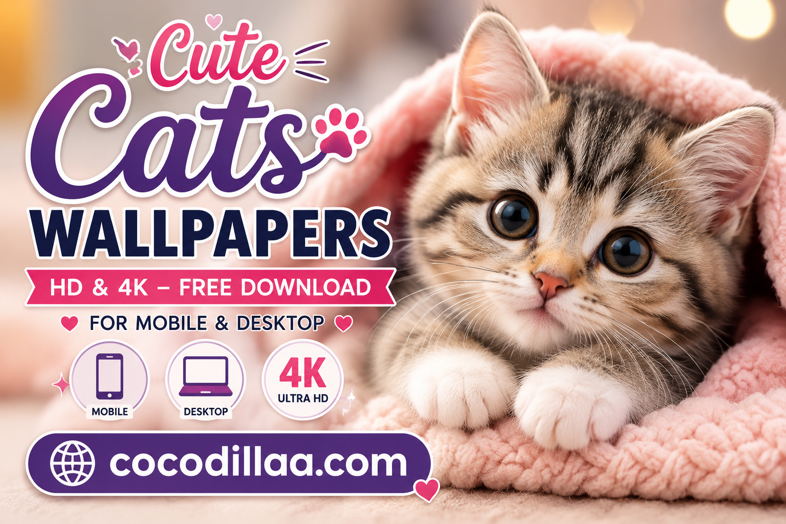 Cute Cats Wallpapers HD & 4K – Free Download for Mobile & Desktop