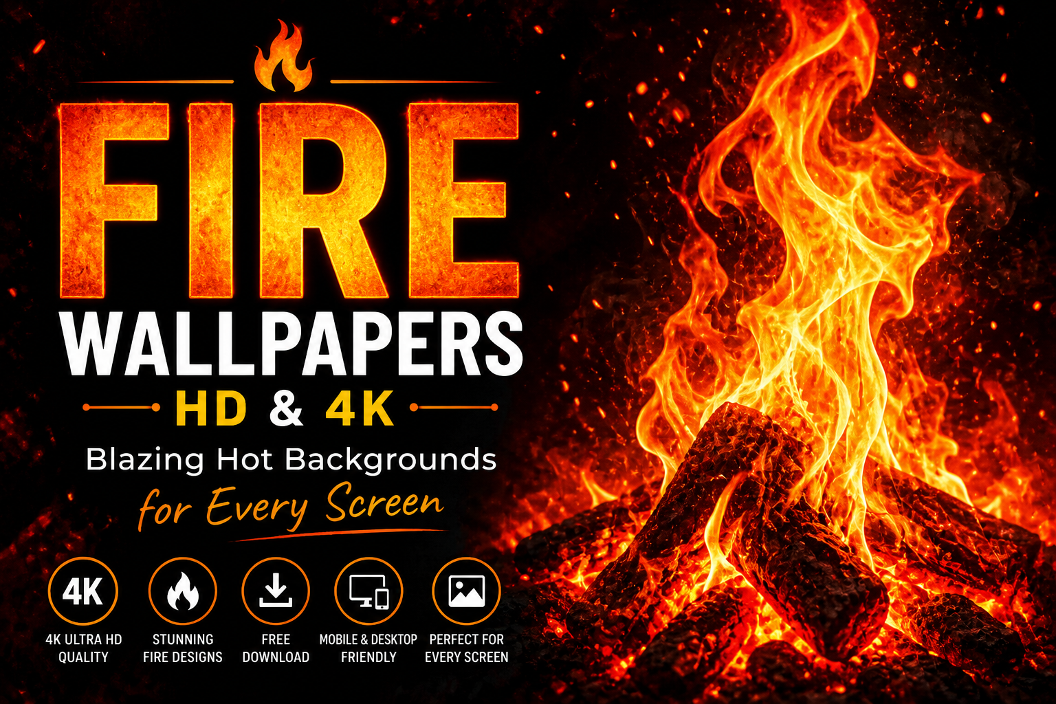 🔥 Fire Wallpapers HD & 4K – Blazing Hot Backgrounds for Your Screen