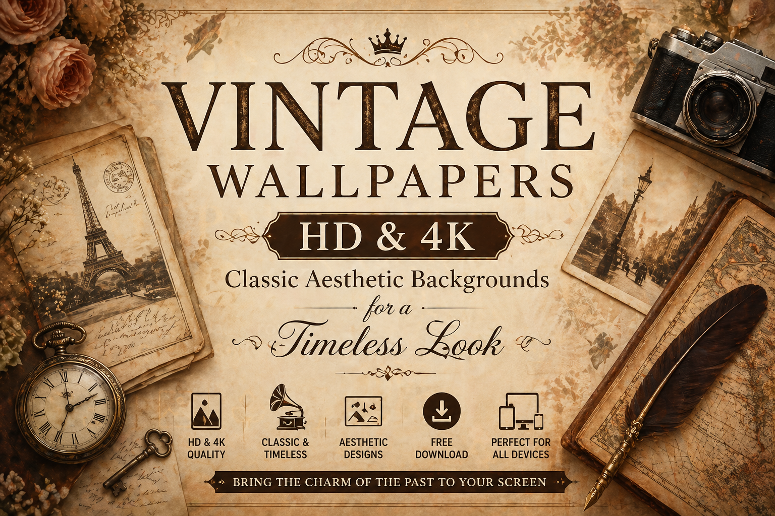 📜 Vintage Wallpapers HD & 4K – Classic Aesthetic Backgrounds for a Timeless Look