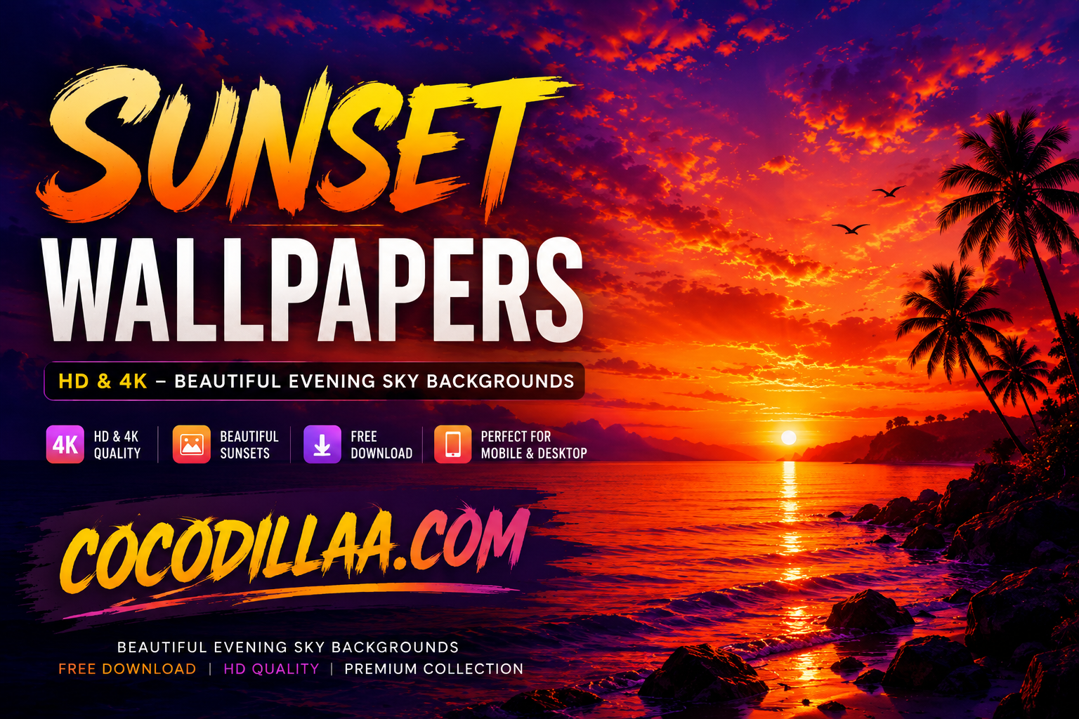 Sunset Wallpapers HD & 4K – Beautiful Evening Sky Backgrounds Free Download