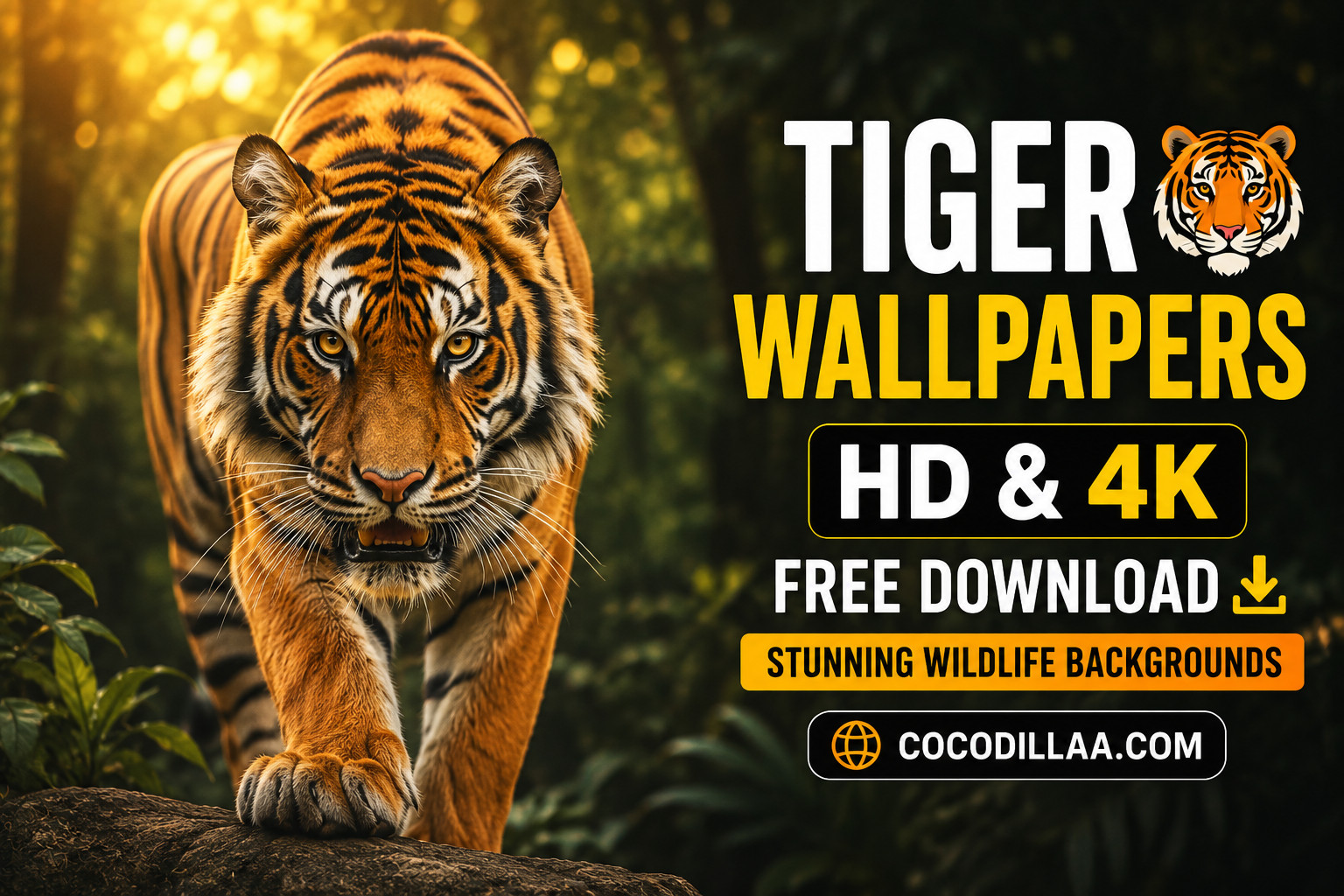 🐯 Tiger Wallpapers HD & 4K – Free Download Stunning Wildlife Backgrounds (2026)