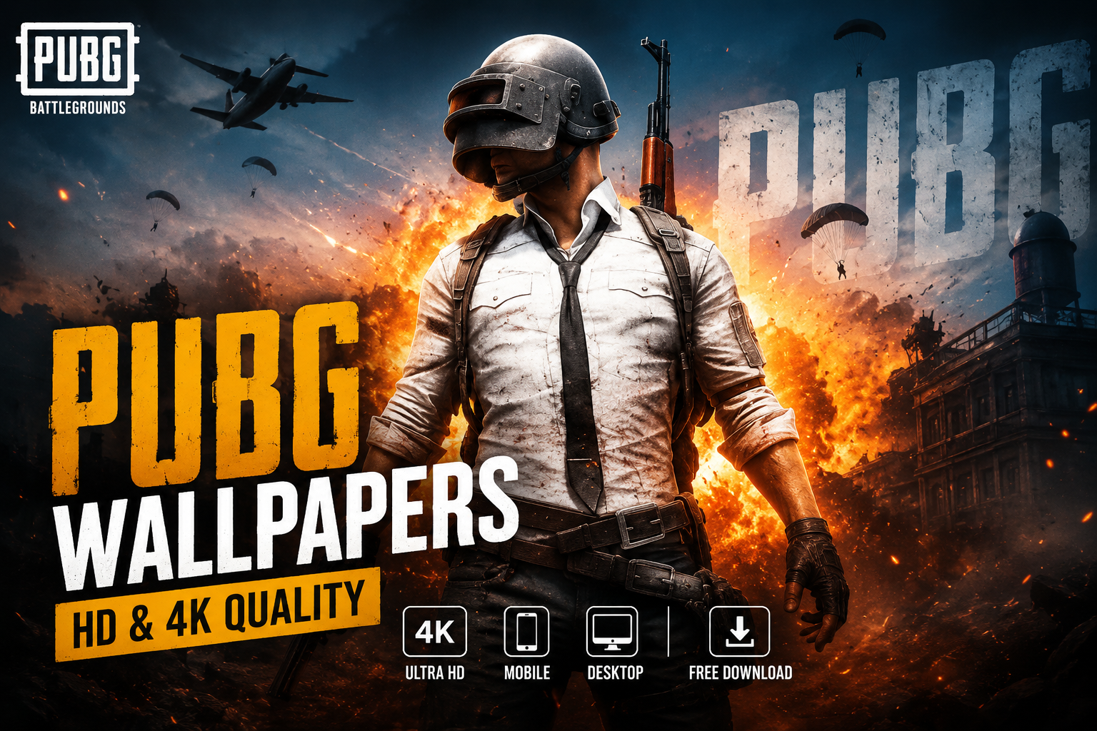 PUBG Wallpapers HD & 4K Free Download for Mobile & Desktop