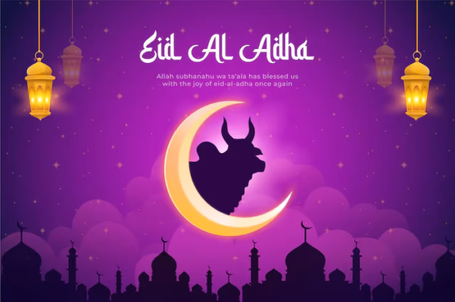 eid al adha mubarak banner illustration eid al adha mubarak banner illustration