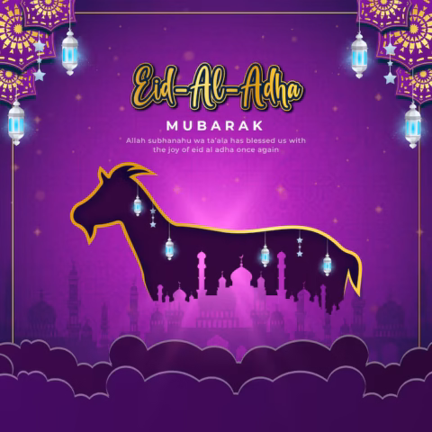 eid al adha mubarak social media post illustration eid al adha mubarak social media post illustration