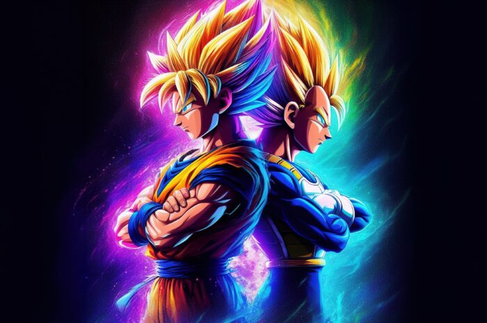 Goku Vegeta Dragon Ball Z Dark Background