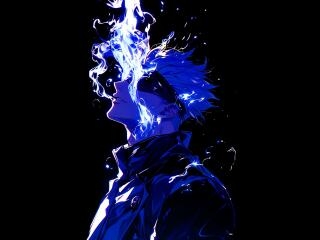 satoru gojo oled black minimal 4k