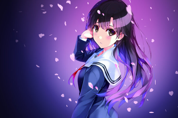 Utaha Kasumigaoka Anime Girl Purple Aesthetic