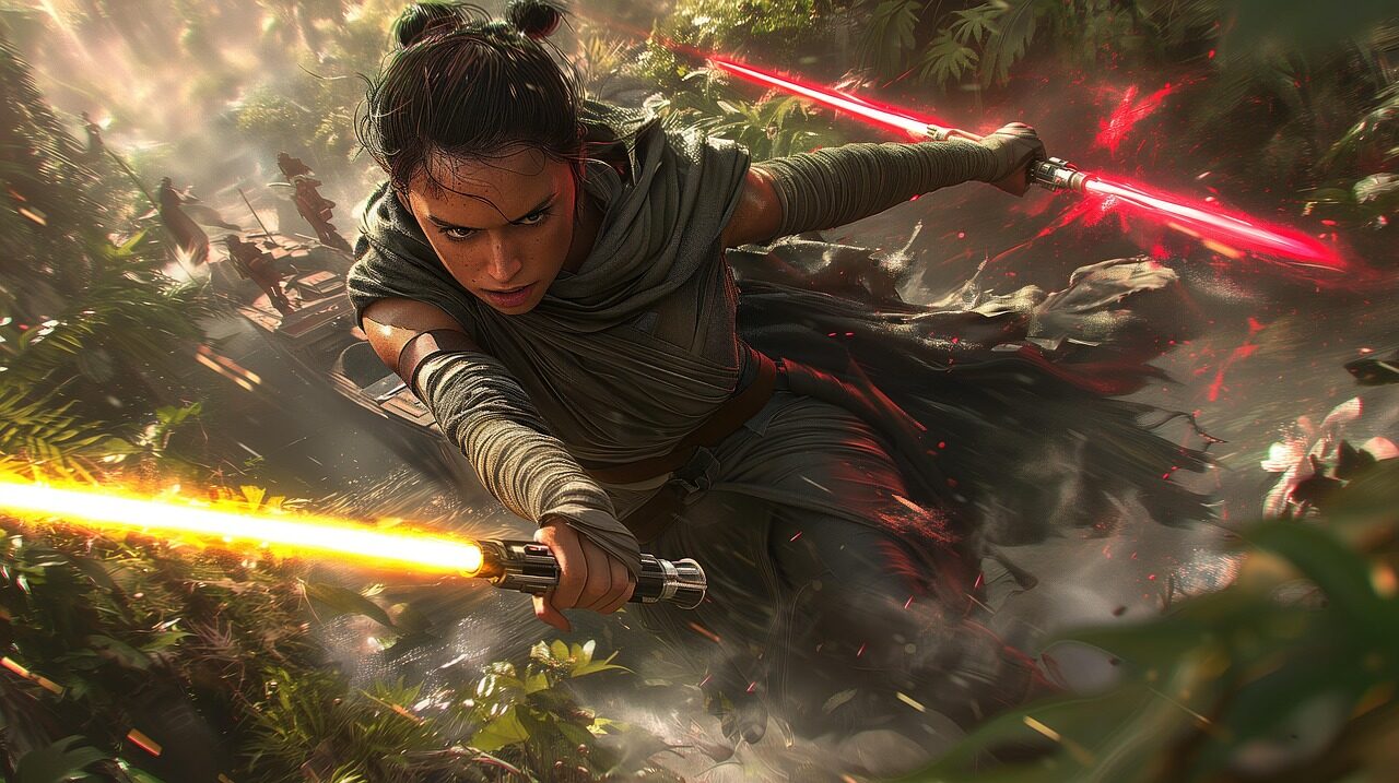 Rey Skywalker Lightsaber Wallpaper