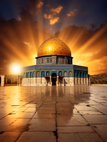 Masjid Al Aqsa sunset wallpaper HD