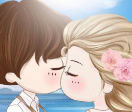 love cute couple kissing image